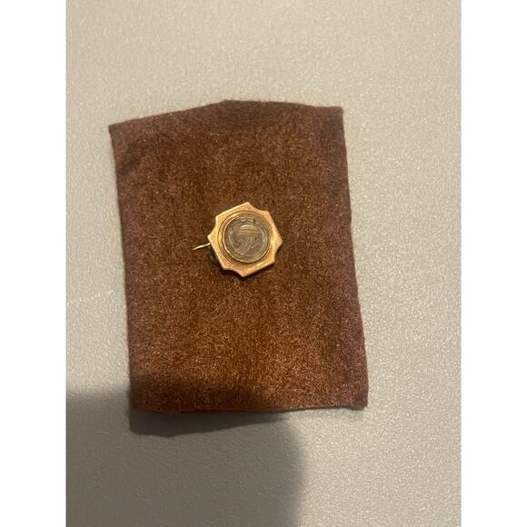 Antique Victorian Georgian Hair Art Mourning Brooch Pin 1818 - Picture 2 of 5